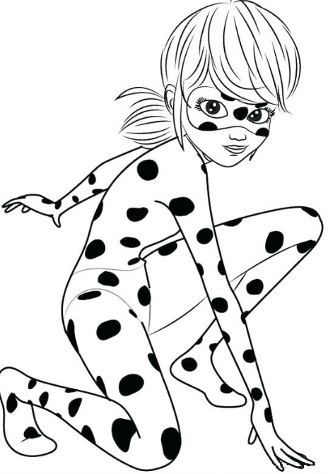 Online coloring book: Coloring book ladybug in a frame